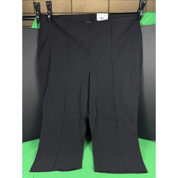 Rafaella Pants - Rafaella Womens Plus Black Pintuck Crop Pants Size 24W L8BGG055